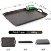 Bandeja de Plástico Rectangular Restaurante Antideslizante Para Servir Portátil Plato de Cena Estilo Japonés Comercial Grande Bandeja Binaural con Asa