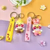 Chaveiro de Pato com Ácido Hialurônico Fofo Pato Amarelo Pequeno Pingente Pequeno Brinde para Barracas Bolsa de Casal Acessório de Carro Chaveiro