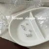 Estilo Ins Coreano Diseño de Nicho Joyería para Orejas de Gama Alta Plata de Ley S925 Pendientes de Hélice Asimétricos Estilo Personalizado