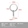 Chaveiro de Corrente Aberta em Aço Inoxidável 304, Argola de Chaveiro Cor de Aço, Chaveiro de Metal Plano Feito Sob Medida