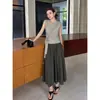 Moda de Verano 2026 Nuevo Diseño de Tencel Casual de Punto Ajustado de Manga Corta para Transmisión en Vivo y Distribución