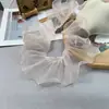 Borda de renda plissada de organza de camada única com 11 cm de largura para roupas, brinquedos, roupas de boneca, cortinas, artesanato em tecido e decoração DIY