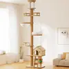 Post de Rascado para Gatos de MDF Douyin Xiaohongshu, Rascador para Gatos de Sisal Transfronterizo, Cama para Gatos con Descuento, Estructura de Escalada Grande para Gatos