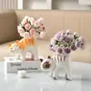 Vaso de Gato Estilo Ins Atacado ou Decorações para Sala de Estar Arranjo de Flores Mesa de Jantar Luxo Acessível Cerâmica Decorações de Flores Presente de Aniversário