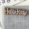 Borracha Macia de PVC Kk Cabeça de Gato Emblema com Letras Cor de Café Acessórios DIY Capa de Celular Chinelos Decoração de Sapato Ornamento para Copo de Água Patch Decorativo