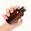 Botella Marrón de Aceite Esencial de 15 ml, Botella Marrón Dosificadora de 30 ml, Botella Marrón de Vidrio para Mezclas de 10 ml con Tapa Grande para Perfume