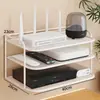 Caja de almacenamiento montada en la pared, estante para router, estante para decodificador de TV montado en la pared sin taladro