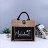 Bolso de lino, bolso de yute artístico, vintage, de algodón y lino, para guardar regalos, con logotipo personalizado.