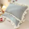 Fundas de almohada estilo coreano, juego de dos, funda de almohada individual, funda de almohada para estudiante, funda de almohada para dormitorio estilo princesa, al por mayor
