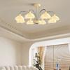 Lustre Estilo Medieval para Sala de Estar, Lustre Estilo Creme para Sala de Jantar, Lustre de Alta Qualidade Estilo Creme, Luz Principal para Sala de Estar com Proteção para os Olhos para Quarto