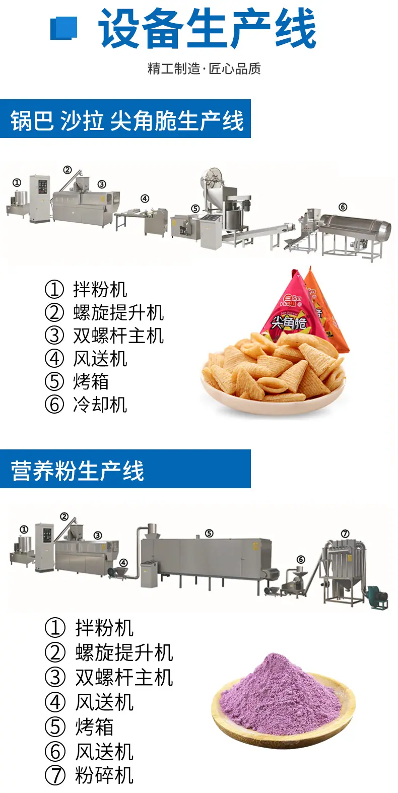 尖角脆虎牙脆零食生产整套机器