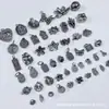 Colgante de Flor de Loto de Plata Sanqi de Plata Vieja de Shanxi Pequeñas Flores Accesorios Componentes para Manualidades y Joyería DIY