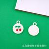 Aretes colgantes pequeños de aleación con gota de aceite, materiales para producción DIY, serie de frutas, fresa, cereza, plátano, grande favorablemente
