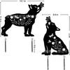 Nuevos Adornos de Hierro Transfronterizos para Jardín Animales Decorativos de Piso Inserciones Gatos, Perros, Conejos, Pollos Inserciones de Césped Huecos Adornos de Arte para Patio