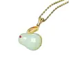 Nuevo Collar de Conejo de Jade Estilo Chino para Mujer, Diseño de Nicho de Moda, Alto Valor Estético, Pulsera para Estudiantes, Collar de Amistad, Collar Vintage de Cumpleaños