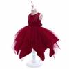Vestido infantil de Amazon, vestido de princesa con cuentas y flores, vestido abullonado con encaje irregular, disfraz de pasarela para niña