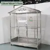 Jaula para Pájaros de Acero Inoxidable 304, Jaula Grande para Loros, Pequeña Cotorra del Sol, Myna, Periquito, Villa de Lujo para Pájaros con Vidrio Templado