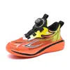 Comercio Exterior Transfronterizo Zapatos de Malla Transpirables para Niños Estilo Nuevo Botón Giratorio para Niños Grandes y Medianos Ligeros Antideslizantes Zapatos Deportivos para Estudiantes Venta al Por Mayor