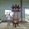 Quemador de Incienso Rectangular de Hierro Fundido para Templo Quemador de Incienso Grande para Exteriores de Cobre Puro Quemador de Incienso Shangxiang Templo Ancestral Taoísta Templo Horno del Cielo y la Tierra Ding