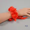 Pulsera de Flor de Melocotón Artificial Arreglo de Escena de Boda Danza de Pétalos Accesorios de Decoración Disfraz Disfraz Decoración para Cabeza