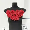 Flor de Rosa de Alto Valor con Diamantes, Flor Tridimensional Plisada de Múltiples Capas para Ropa Vestido, Accesorios de Decoración para Disfraces de Baile