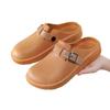 Plataforma Transfronteiriça Bocken Shoes Feminino 2024 Primavera Novo Conjunto de Verão Slip-on Preguiçoso Meio Chinelo Bocken Shoes