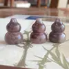 Sello de Calabaza Fermentada Flor de Durazno de Jade Seda Dorada de Xinjiang Colgante de Calabaza Tridimensional de Jade Colgante de Jade Recuerdo