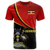 Bandera y Emblema Nacional de Uganda Camiseta Casual de Manga Corta para Hombre Impresa en 3D Venta Directa de Fábrica Suministro de Exportación