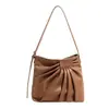 Bolsa Tote Grande Capacidade para Mulheres 2026 Primavera Novo Estilo Bolsa de Ombro Texturizada para Trabalho Casual Bolsa de Axila Bolsa de Exportação
