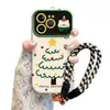 Capa de Celular para Apple 17Pro Árvore de Natal de Cachorro Adequada para 16 Janelas Grandes 15 Fosca 14 Anti-Queda 12/11 Capa Macia X
