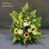 Nuevo estilo de boda estilo Mori, flores de camino en maceta, escenario de boda, pila de flores verdes y blancas, bola de flores de simulación, adornos de decoración de ventana de flores