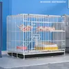 Villa para Gatitos y Gatos Adultos, Jaula Pequeña a Mediana para Gatos de Interior, Jaula Plegable de Metal de Doble Capa Encriptada, Fácil de Guardar, Adecuada para Transporte en Coche