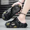 Sandalias Antideslizantes de Verano para Hombre para Exteriores con Sensación de Amortiguación Suave, Zuecos de Playa Gruesos que Aumentan la Altura, Pantuflas Casuales