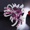 [Juego de Tres Piezas] Broche de Mariposa Incrustado con Diamantes, Broche de Piedra Ojo de Gato Suministrado Directamente del Fabricante, Accesorios de Pasador de Aleación Electrochapada para Mujer