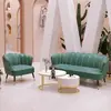 Sofá de Salón de Belleza Área de Descanso Recepción Lujo Ligero Cuero Celebridad de Internet Negociación Club de Ocio Sofá Combinado para Tienda de Ropa de Mujer Exclusivo