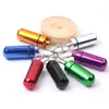Carrinho de Armazenamento de Cartucho de Remédio de Liga de Alumínio para Exterior Cartucho de Remédio Selado à Prova d'Água Garrafa de Metal de Alumínio Garrafa de Remédio Pequena Conveniente com Chaveiro