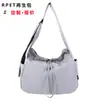 Bolsa Feminina de Nylon Imitação Amassado Material Reciclado RPET, Bolsa Lulu Yoga para Câmera, Bolsa Transversal para Ombro Fitness, Feita Sob Medida