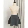 Saia Média Li Qi Lã Cinza Tricô Saia Curta Saia Feminina Primavera Outono Caráter Saia Fofa Saia Evasê