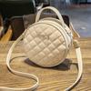 2023 Nova Moda Diamante Bordado Ombro Portátil Pequeno Redondo Bolsa Telefone Móvel Casual Bolsa Comércio Exterior Presente Ombro Bolsa