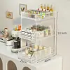 Prateleira de armazenamento de xícaras, armário de armazenamento de mesa, aparador, xícara de café, xícara de chá, conjunto de chá, tipo retrátil para mesa de casa