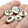 Dickies15Mm High-End Metal Rose Gold Quatro Botões Latão À Prova de Ferrugem Aba Plana Botão de Encaixe para Mala Mochila Fivela Oculta