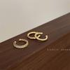 Clip de oreja de estilo retro con personalidad semicircular tipo C, sin perforaciones, estilo simple, estilo frío, súper hada genial