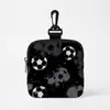 Bolsa de Monedas con Estampado de Fútbol Copa Mundial 2026 Cremallera Entrenamiento al Aire Libre Bolsa para Comida de Perro Almacenamiento Bolsita para Auriculares Mini
