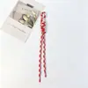 Chaveiro de pingente de corda trançada artesanal estilo miu, pingente de paracord, acessório personalizado, corda trançada colorida retrô