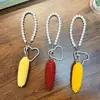 Pingente de chaveiro de corrente de pérolas com espiga de milho, chaveiro fofo de milho para casais, chaveiro para carro e bolsa