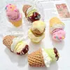 Brinquedo de Comida 3D Simulação Balde de Sorvete Acessórios de Resina Cola de Creme DIY Pingente de Saco Surpresa Materiais de Decoração