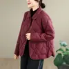 Tiro real 2026 Otoño/Invierno elegante acolchado con relleno chaqueta abrigo de algodón para mujer nuevo ligero cálido ajustado