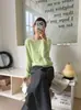 Deseo para "Naranja" Suéter de Punto de Lana Cachemir Cepillada Suave y Elástica Cuello Redondo Mujer 26 Otoño Invierno