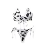 Nuevo traje de baño sexy dividido para mujer, que cubre el vientre, adelgaza el pecho pequeño y frunce el bikini conservador, traje de baño de spa