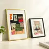 Suministro Directo de Fábrica Marco de Fotos de Aleación de Aluminio Marco para Certificado Póster Colgante de Pared de Escritorio Marco de Fotos Metálico Cepillado Tamaño Personalizable